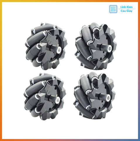 Bánh Xe Mecanum Đa Hướng 100mm (Gồm 4 bánh, không kèm chốt đồng)