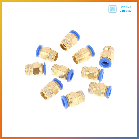 Đầu nối hơi nhanh ống Phi 14 (PC14) bằng đồng