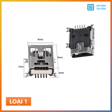 Cổng Mini USB SMD (Loại cái)