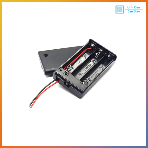 Hộp Đế 3 Pin AAA có lắp và công tắc