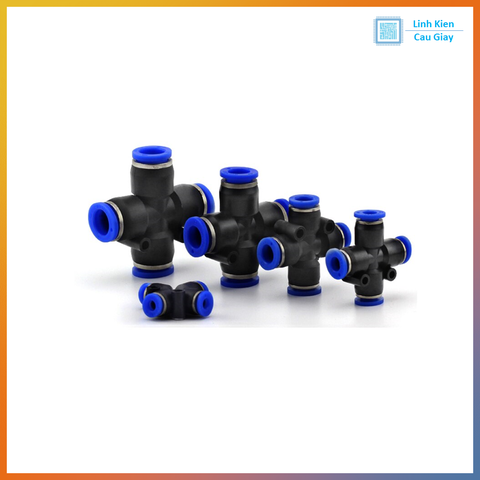 Đầu nối hơi nhanh chia 4 chữ thập PZA