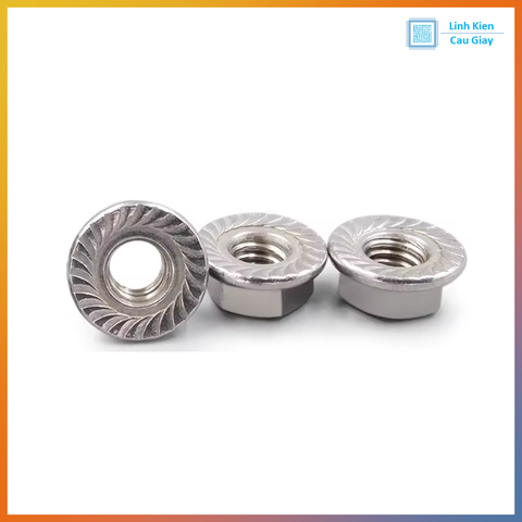 Đai ốc chống rơ liền long đen inox (SL 10c)