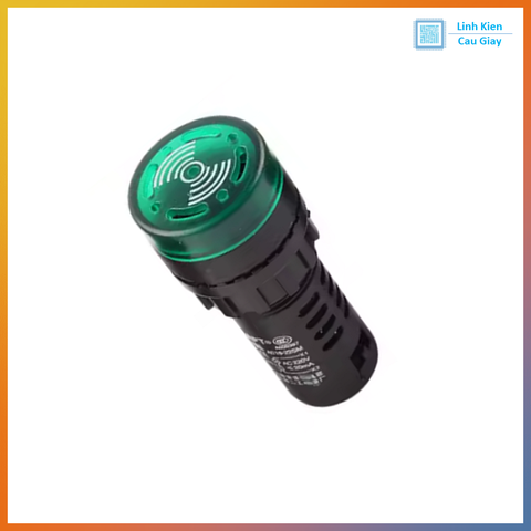 Đèn báo có còi phi 22mm AD16-22SM Màu xanh lá