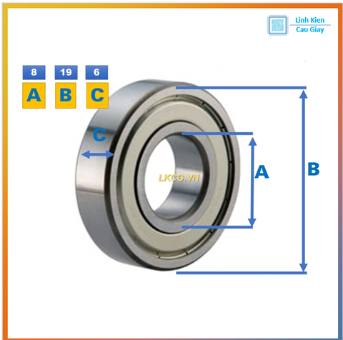 Vòng bi, ổ bi 698ZZ【8*19*6】