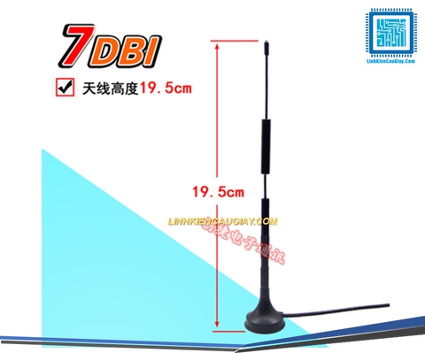 Anten kéo dài Wifi 7DB 2.4g/5g/5.8g SMA Chân kim