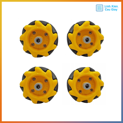 Bánh xe mecanum đa hướng 48mm (1 bộ gồm 4 bánh không kèm chốt bánh xe)