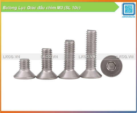 Bulong Lục Giác đầu chìm M3 (SL 10c)