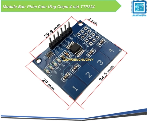 Module Bàn Phím Cảm Ứng Chạm 4 nút TTP224