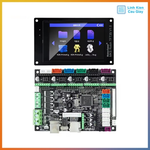 Combo bo mạch điều khiển máy in 3D MKS Robin Nano V1.2  và màn hình MKS TFT 3.5