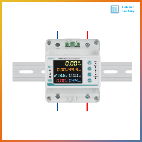 Công tơ điện tử tích hợp wifi Tuya 6 trong 1 đa năng100A 4P