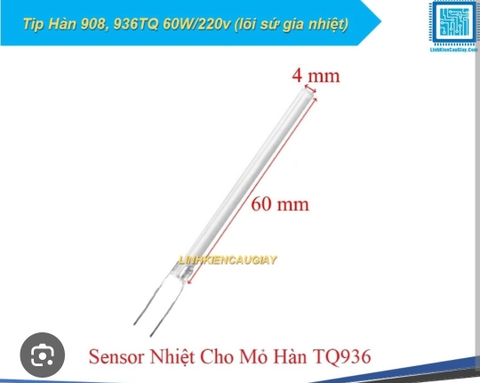 Tip Hàn 908, 936TQ 60W/220v (lõi sứ gia nhiệt)