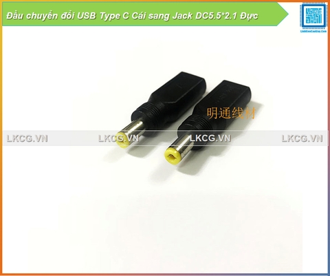 Đầu chuyển đổi USB Type C Cái sang Jack DC5.5*2.1 Đực