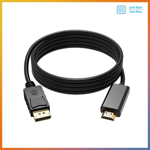 Dây cáp màn hình Displayport to HDMI, DP to HDMI (Hỗ Trợ 4K) dài 1.8 mét