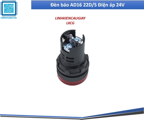 Đèn báo phi 22mm AD16 22D/S Điện áp 24V