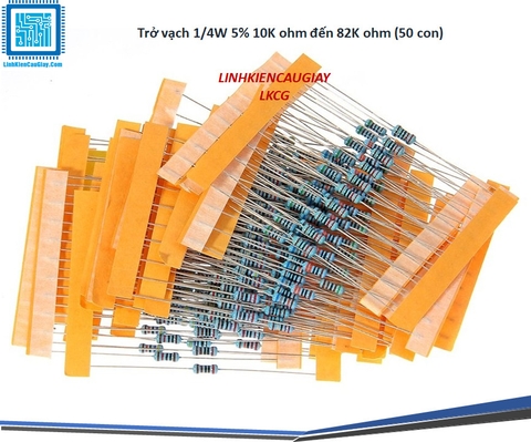 Trở vạch 1/4W 1% 10K ohm đến 82K ohm (50 con)