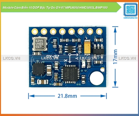 Module Cảm Biến 10 DOF Bậc Tự Do GY-87 MPU6050 HMC5883L BMP180