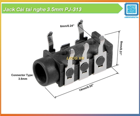 Jack Cái tai nghe 3.5mm PJ-313