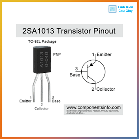 Linh kiện Transistor A1013 PNP -160V 1A TO-92L (SL: 10c)