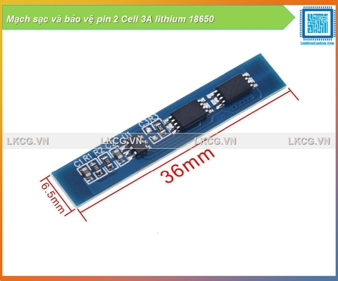 Mạch sạc và bảo vệ pin 2 Cell 3A lithium 18650