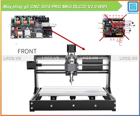 Máy phay gỗ CNC 3018 PRO (Tặng kèm 10 mũi phay PCB + 4 Set plates + ER11)