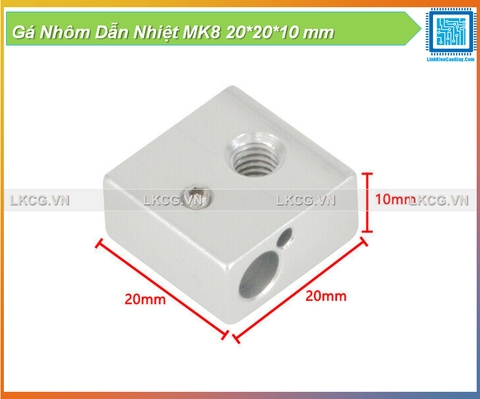 Gá Nhôm Dẫn Nhiệt MK8 20*20*10 mm