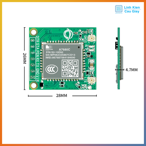 Module Sim 4G LTE A7680C DTU