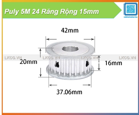 Puly 5M 24 Răng Rộng 15mm