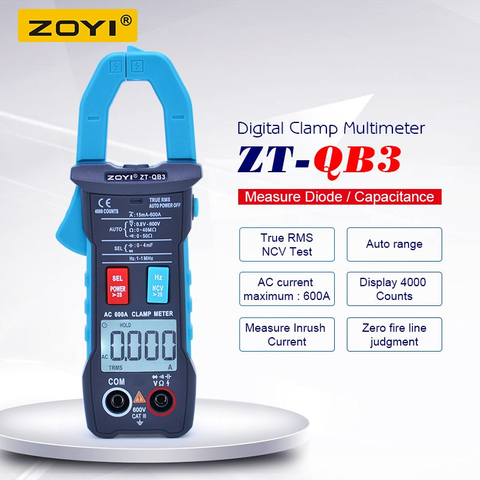 Đồng hồ vạn năng Ampe kìm Zotek Zoyi ZT-QB3 đo điện áp và dòng điện AC/DC