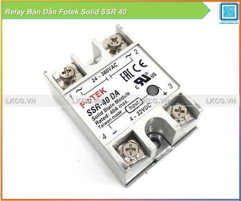 Relay Bán Dẫn Fotek Solid SSR 40/50/60/100 DA,DA-H,VA-H,AA-H (Hàng Loại Tốt)