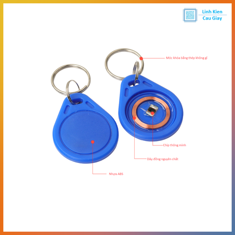 Thẻ từ móc khóa RFID 125kHz,  NFC 13.56 MHz (Dùng cho sao chép)