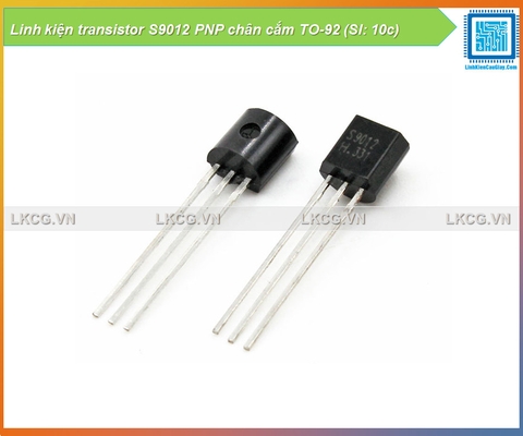 Linh kiện transistor S9012 PNP chân cắm TO-92 (Sl: 10c)