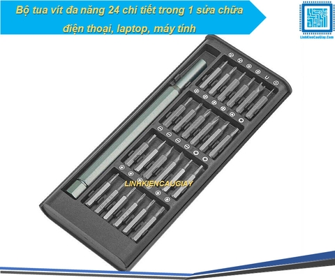 Bộ tua vít đa năng 24 chi tiết trong 1 sửa chữa điện thoại, laptop, máy tính