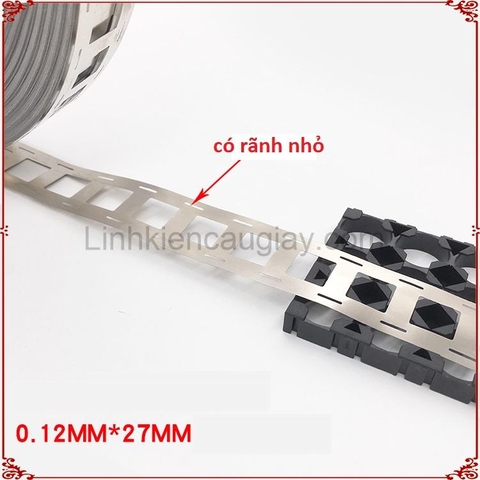 Kẽm hàn cell pin 0,12x27mm 2 hàng (1 m)