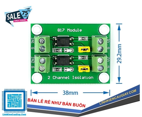 Module Opto Cách Ly 2 Kênh PC817