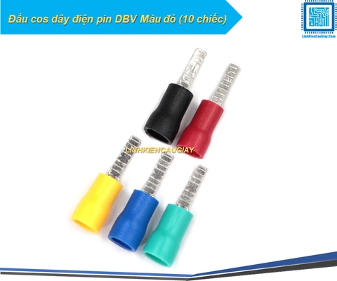 Đầu cos dây điện pin DBV Màu đỏ (10 chiếc)