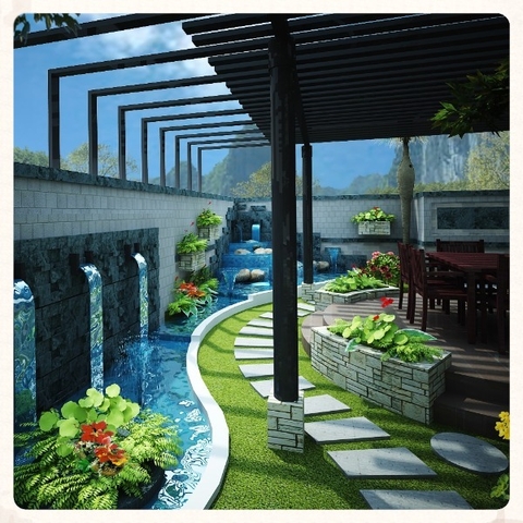 cách trang trí sân vườn nhà cấp 4, 