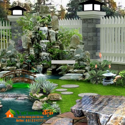 Hòn non bộ sân vườn biệt thự