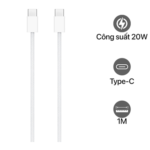 Cáp Sạc Type-C to Type-C Apple dây dù 2m