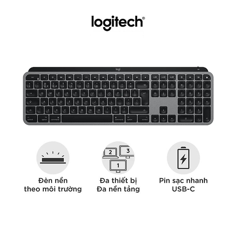 Bàn phím không dây Bluetooth Logitech MX Keys