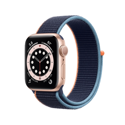 Apple Watch Series 6 GPS 44MM Gold Aluminum Case With Deep Navy Sport Loop