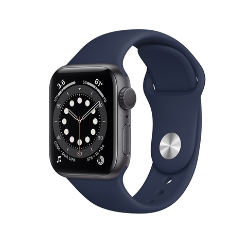 Apple Watch Series 6 GPS Space Gray Aluminum Case With Deep Navy Sport Band