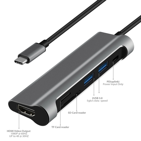 CỔNG NỐI JCPAL USB-C MULTIPORT 6 IN 1