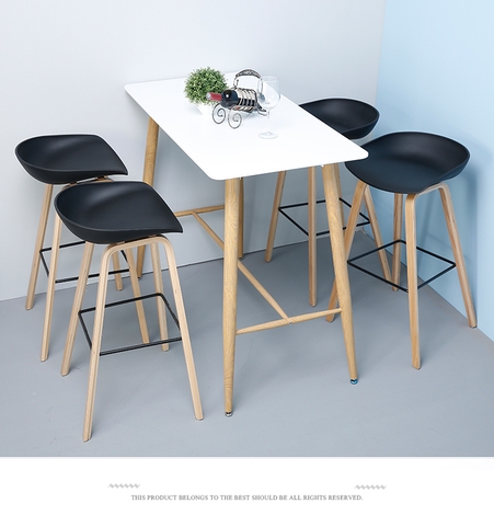 Bàn ăn bàn cafe 4 chân thép sơn giả gỗ KG - B110