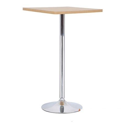 Bàn ăn, bàn cafe vuông mặt gỗ, chân trụ KG - B118