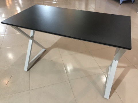 Bàn làm việc chân sắt mặt gỗ đen : X120-60