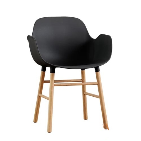 Ghế cafe nhựa chân giả gỗ có tay vịn đẹp TP. HCM JC - 235