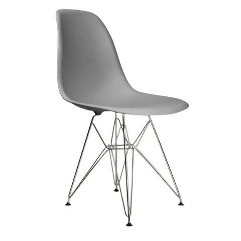 Ghế cafe eames thân nhựa chân thép mạ crom: DSR