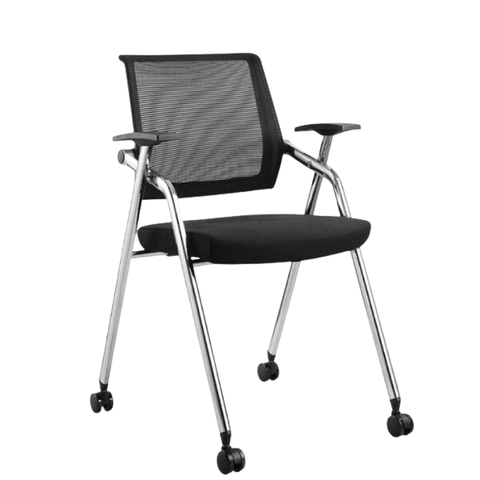 Ghế đào tạo chân sắt mạ crome lưng lưới: KG - D570-2