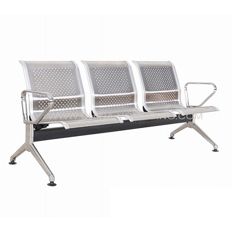 Ghế phòng chờ inox băng 3 ghế – Mã: GI - 801
