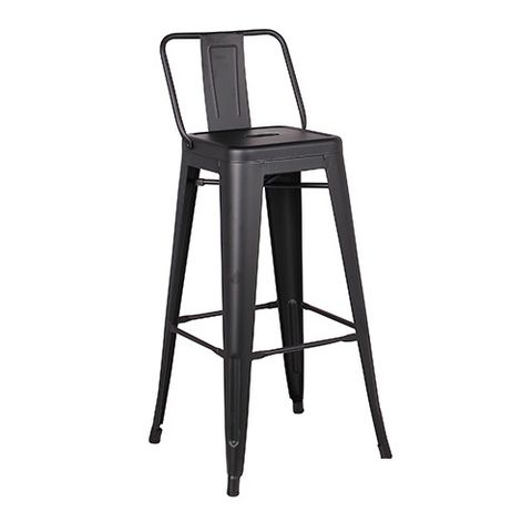 Ghế quầy bar tolix chân cao có lưng dựa  B304